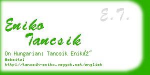 eniko tancsik business card